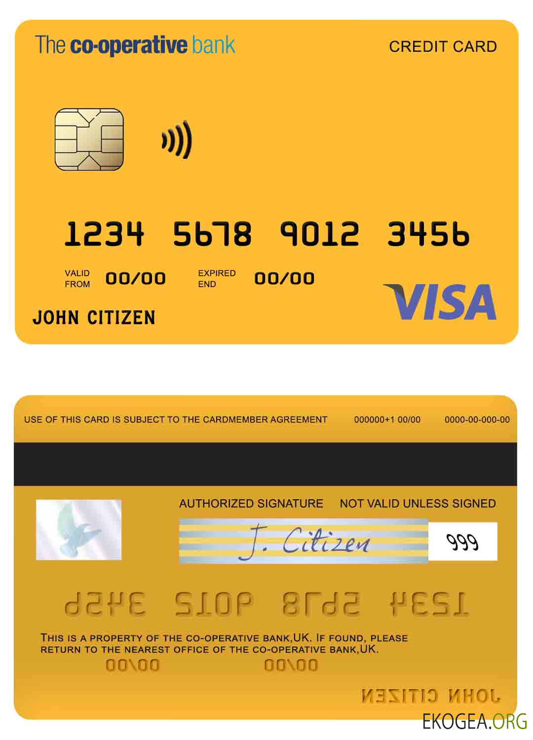 Royaume Uni La carte visa bancaire coopérative